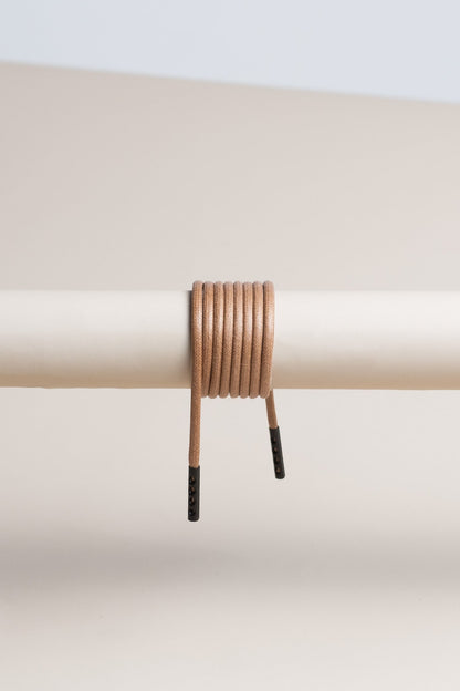 Taupe | Runde Gewachste Schnürsenkel