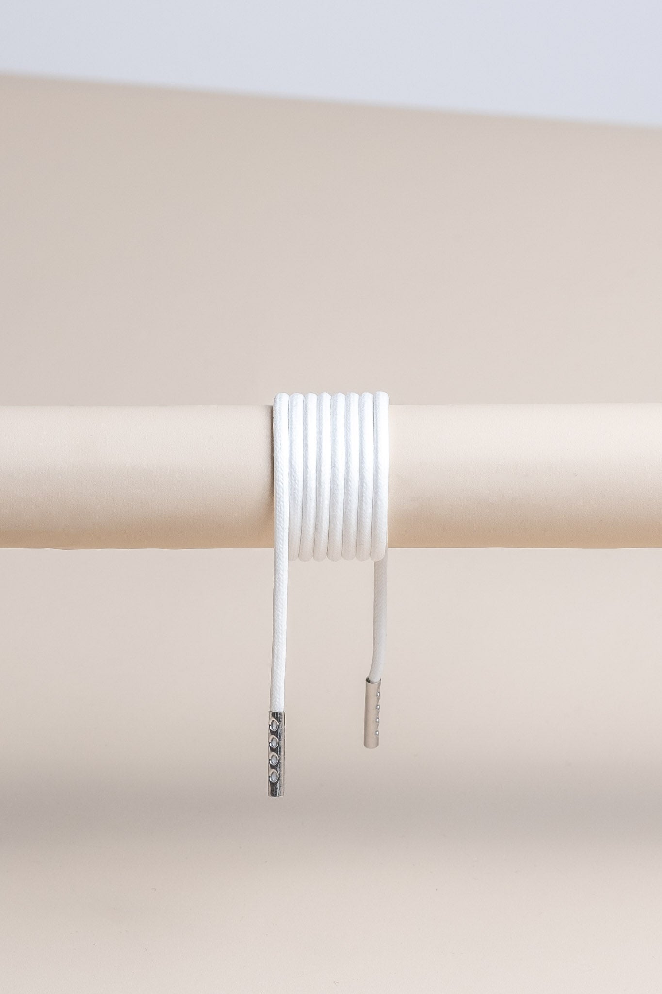 White | Round Waxed Shoelaces